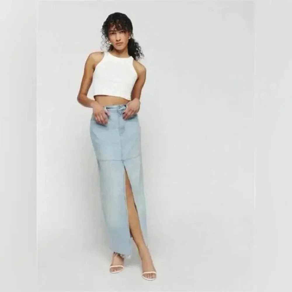 NEW Reformation Tazz Maxi Skirt Size 27 B2557